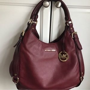 Michael Kors Burgandy Leather Bag